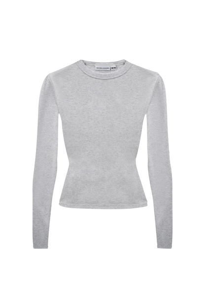 Peep Long Sleeve Top in Passive