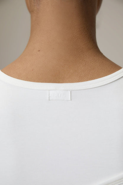 Lenzie Layered Long Sleeve Top in White