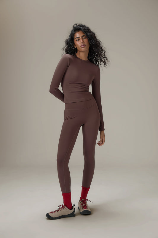 Soft Active Long Sleeve in Brown